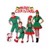 Kids' Christmas Elf Costume - Unisex Parent-Child Green Cosplay Outfit for Holiday Parties