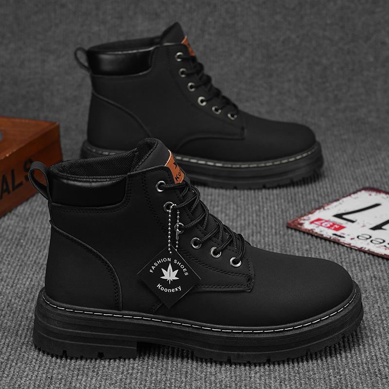 Large size Martin boots New British retro locomotive leather waterproof high-top boots