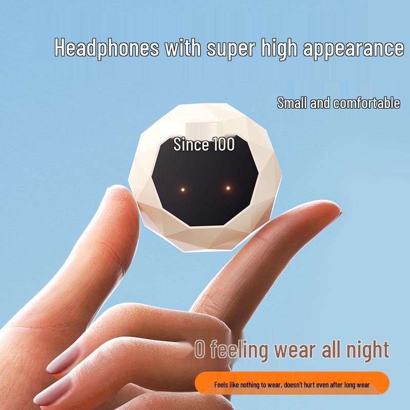 Mini Bean-Shaped Noise-Canceling Wireless Sleep Earphones: Ultra-Small, Invisible, and Perfect for Side-Sleeping