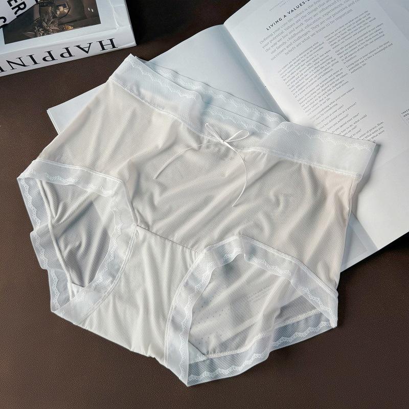 Ultra-thin High-elastic Breathable Triangle Panties Ice Silk Cool Feeling Seamless High Waist Women’s Panties
