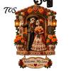 Durable Acrylic Ornaments Day of The Dead Ornament, Mexcian Flower Skeleton Hanging Decoration, Dia Indoor Home Accents De Los Muertos Sugar