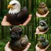 Resin Wildlife Ornament Nature Lover Gift Wildlife Owl Figurine Crocodile Resin Eagle Ornament Buffalo  Wildlife Duck Figurine