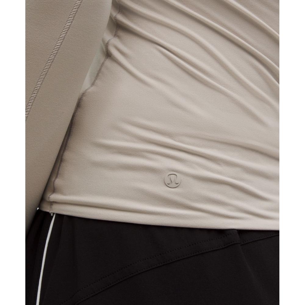 Lululemon Wundermost Ultra Soft Nulu Square Neck Long Sleeve Shirt Downtown Tan