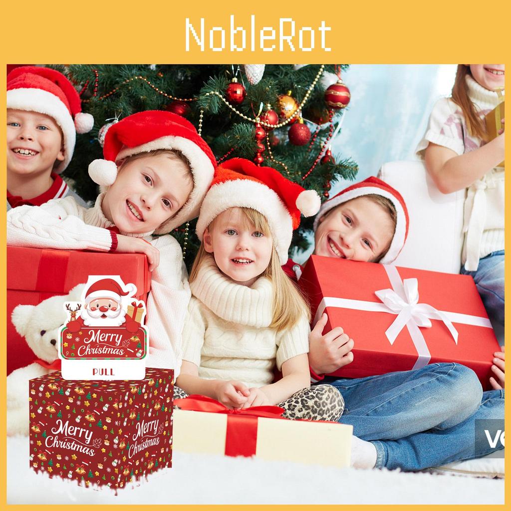 Claus Santa Red Pattern Surprise Gift Box Christmas Decoration Prop Atmosphere