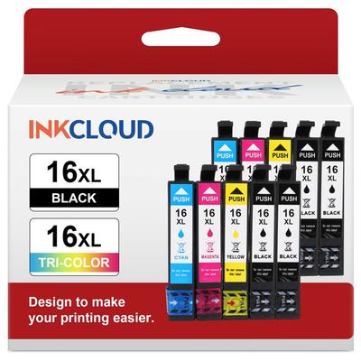 Inkoustová kazeta 16XL, pro Epson 16 XL WF-2010 WF-2510 2520 2530 2540 2630 WF-2650 WF-2660 WF-2750 WF-2760 WF-2010W 4Č 2F 2M 2Ž