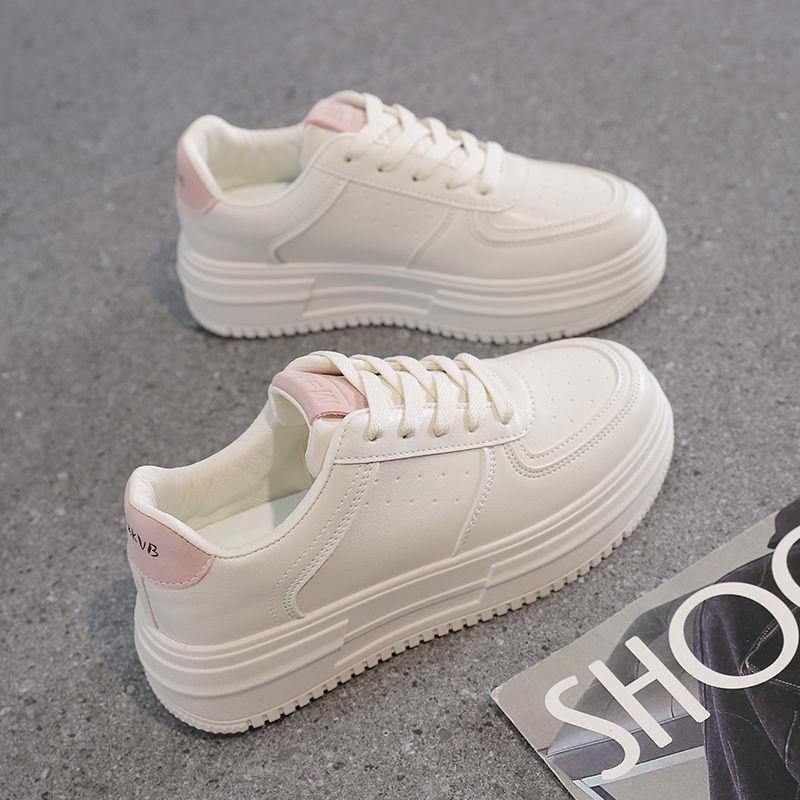 Spring little white shoes women's 2025 new popular shoes high street ins trendy versatile casual leather board shoes women's Korean version