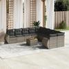 VidaXL Garden Lounge Set with Cushions 11 Pcs, Patio Sofas, Patio Furniture Set, Outdoor Furniture, Grey 3257530