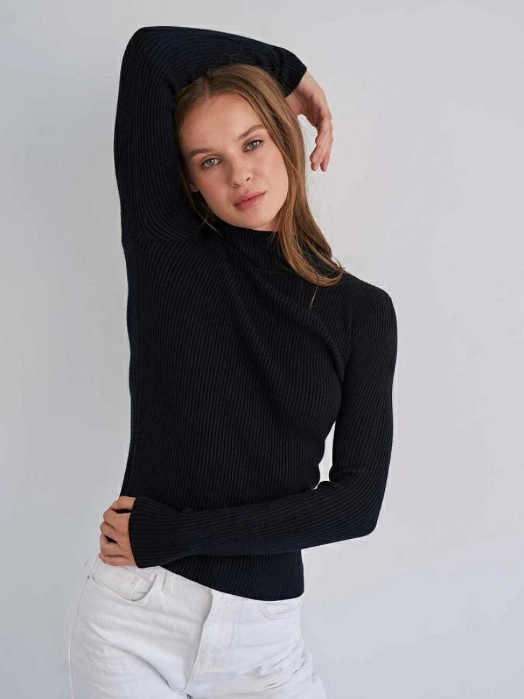 Womens  Casual Long Sleeve V Neck Chambray Blouse Top