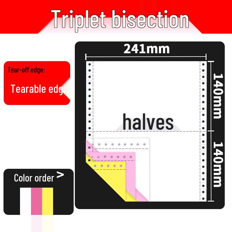 

Triplicate Dot Matrix Printer Paper: 2-part, 4-part, and 5-part Delivery Notes Trial Pack Double (100 pages) - Not Enough