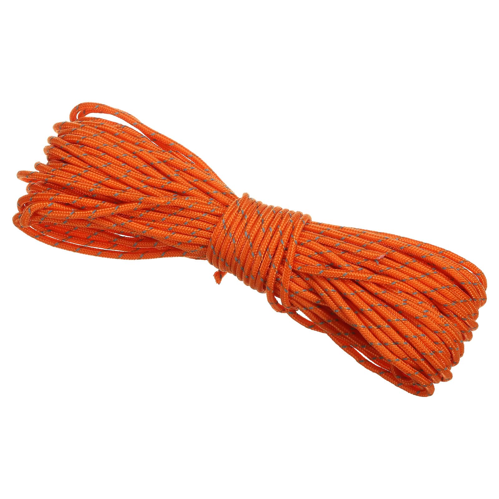 

PATIKIL 65ft Reflective Guyline Camping Paracord 3mm Tent Cord Guyline Rope for Camping Tent Tarp Hiking Nylon Paracord Rope Orange (20M)