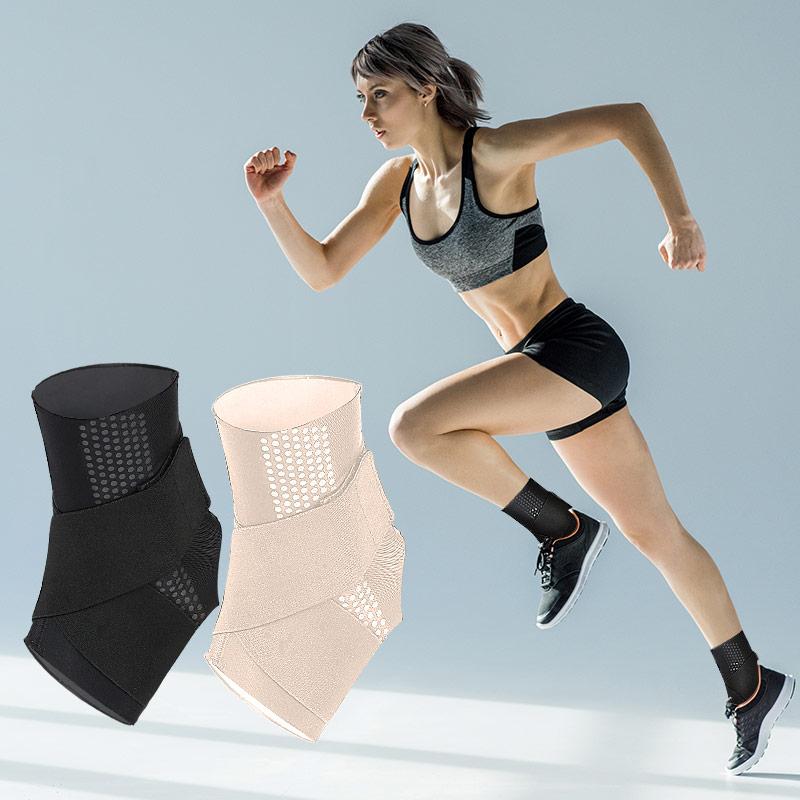 Ultra-thin Breathable Nylon Spandex Ankle Support Brace Compression Wrap Bandage Adjustable Hook Loop Closure Stabilizing
