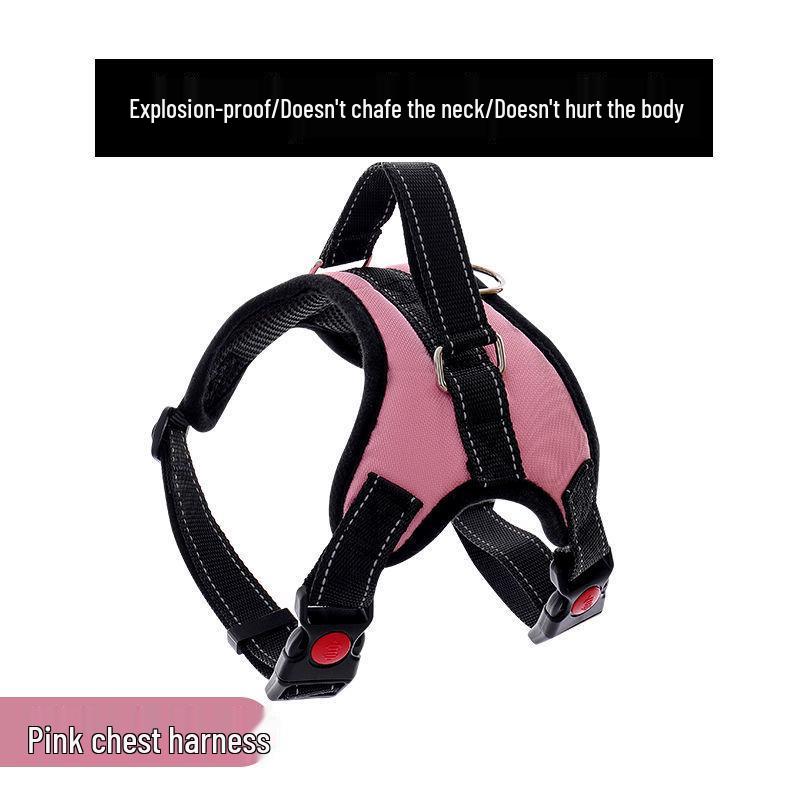 Golden Retriever & Labrador Medium-Large Dog Harness-Leash with Thick, Eight-Strand, Explosion-Proof Rope