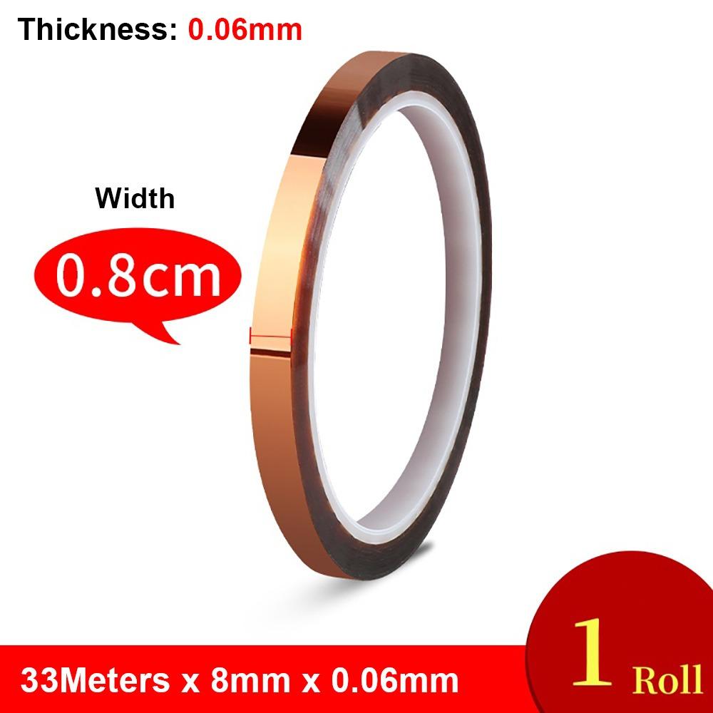 1Roll New 300 DegreeC BGA Tape 33Meters 5-40mm Polyimide Tape Anti-static High Temperature High Temp Tape Electrical Industry