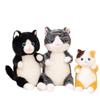 YENİ 20/30cm Kedi Bebek PeluşSırt Çantası Oyuncak Dolgulu Siyah Sarı Gri 3 Renkli Çizgili Ev Dekorasyonu Çocuklar İçin Hediye Doğum Günü Hediyesi