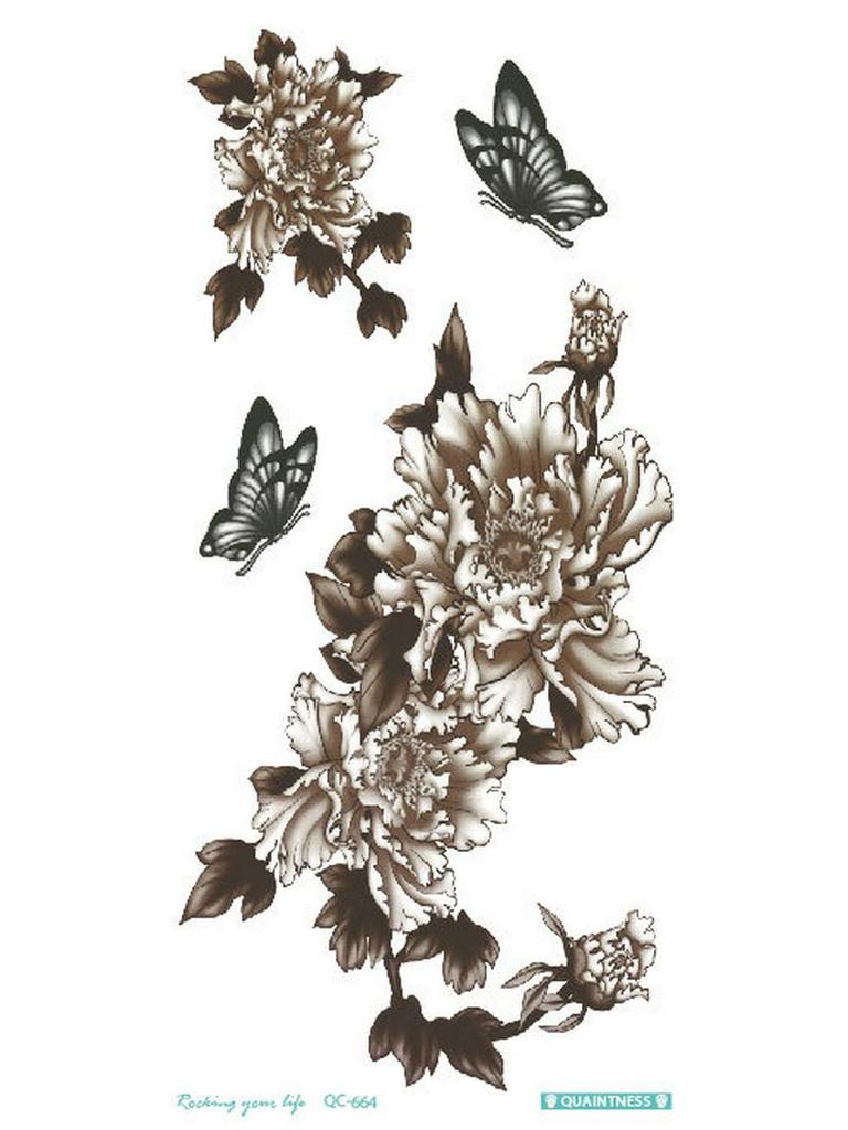 Ruicailong Pegatinas de Tatuaje de Brazo Floral 3D Impermeables para Mujer - Diseño Elegante y Sexy