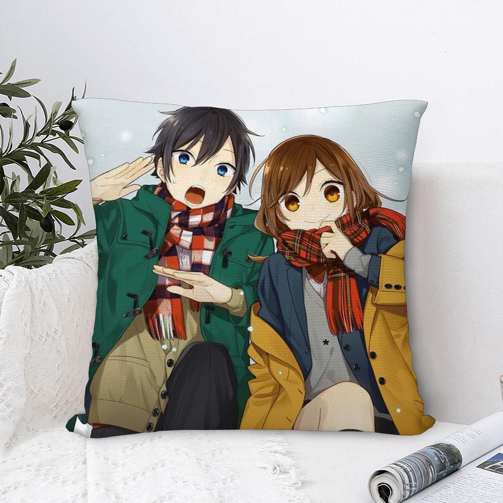 H-Horimiya Anime Pillow Case Plush Fabric Soft Pillowcase Double Sided Print Sofa Cushion Cover Throw Pillow Cover