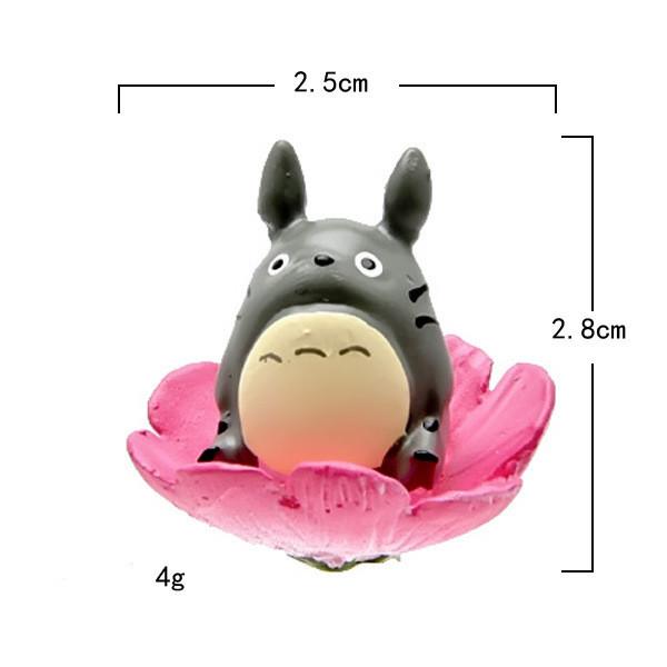 Sunflower My Neighbor Totoro Resin Figurine With Floral Theme For Garden Creative Diy Scene Decoration