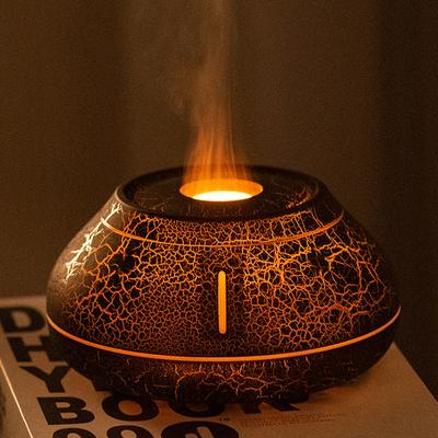 Volkanik Aroma Esansiyel Difüzör 130ML USB Lav Alevi Hava Nemlendirici Ultrasonik Soğuk Buhar Üretici Sisleyici LED Renkli Alev ile