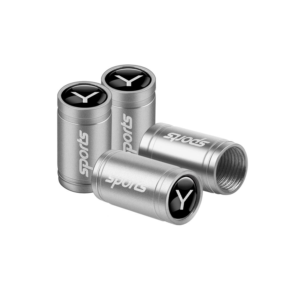 4PCS Metal Car Tire Valve Caps Decor Dust-proof Auto Sports Emblem For Tesla Model X Y 3 S Roadster Coil Mod WYE P100D P90D P85D