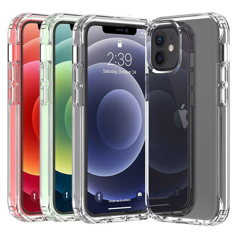 12 For Iphone Pro Max 11 12 Mini Shockproof Clear Crystal Case Phone Cover