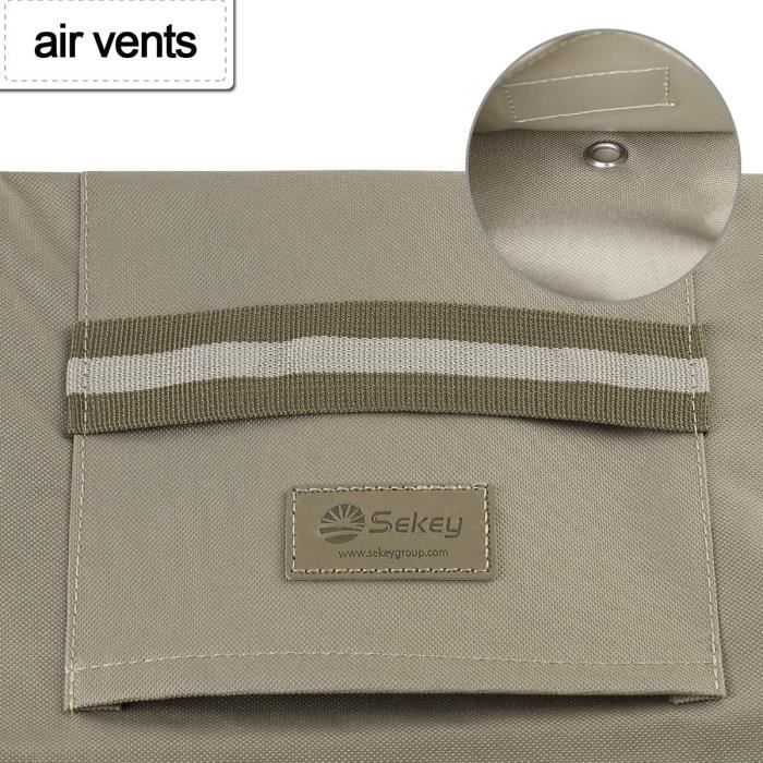 Sekey housse de protection pour parasol avec deux hauts, taupe