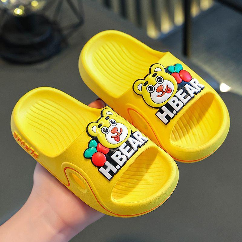 Children's Slippers Summer Cartoon Boys Indoor Home Non-Slip Soft Sole Bathroom Cute Girls Baby Parent-Child Sandals