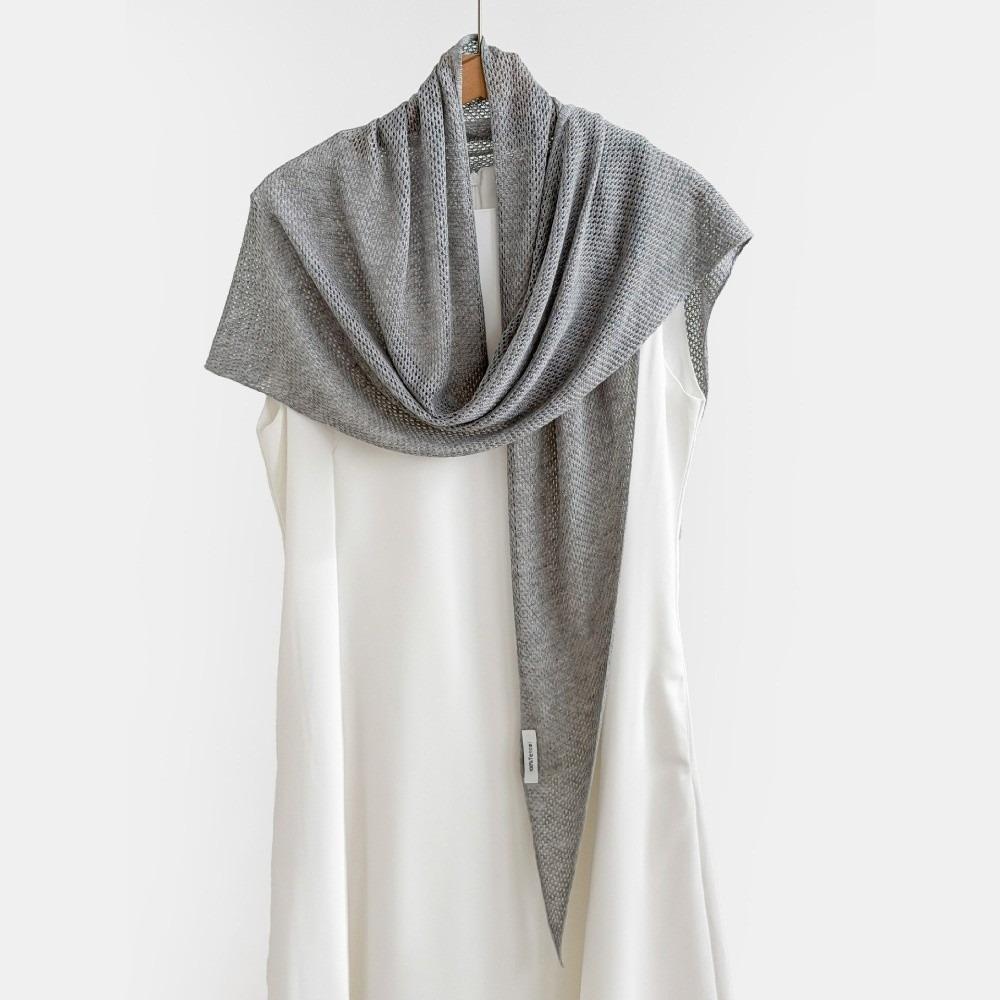 Solid Color Mesh Shawl 190×60cm Air-Conditioning Shawl  Spring Summer for Women