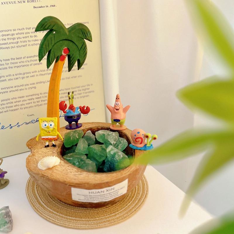 Coconut Tree Aroma Crystal Stone Gift Box - High-End Fragrance Diffuser Ornament for Birthdays