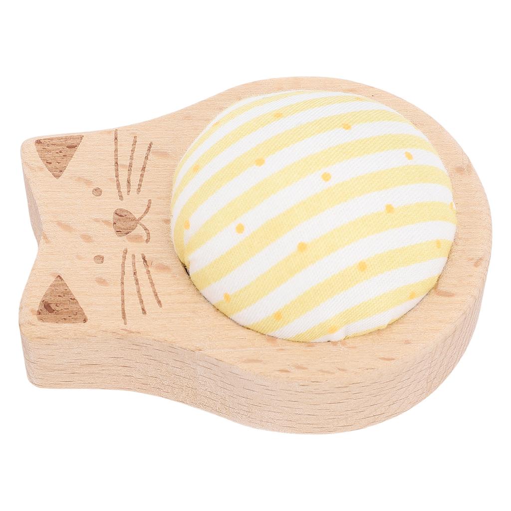 Sewing Pins Cushion Set 80PCS Straight Quilting Pins and Wooden Base Needle Pincushion with Storage Case