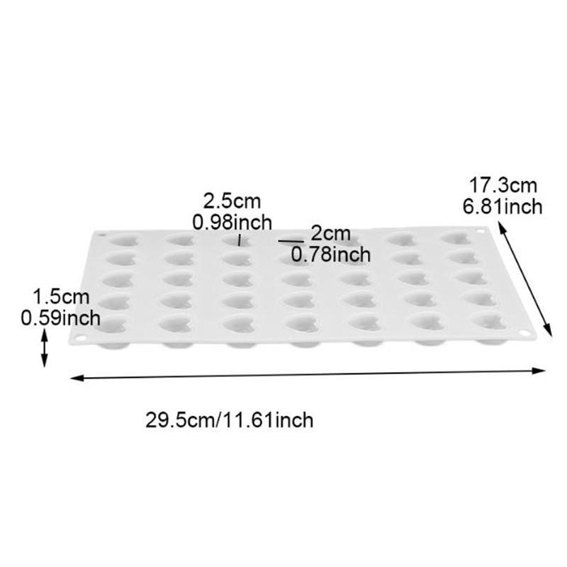 New Heart Silicone Mold  For Baking 3D Love Chocolate Candy Pastry Tools Cake Decoration Ice Cube Tray Kitchen Accessories