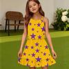 Children's Summer Casual Fashion Round Neck Solid Color Sleeveless Dress