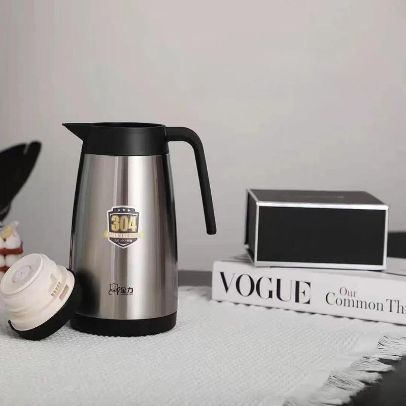 1L Water Bottle Large Capacity Thermos Household Stainless Steel Liner Vacuum Flask Heat Preservation Insulation Coffee Kettle