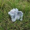 Charming Resin Dragon Ornament: Prone, Winged Dragon Decoration for Garden or Home