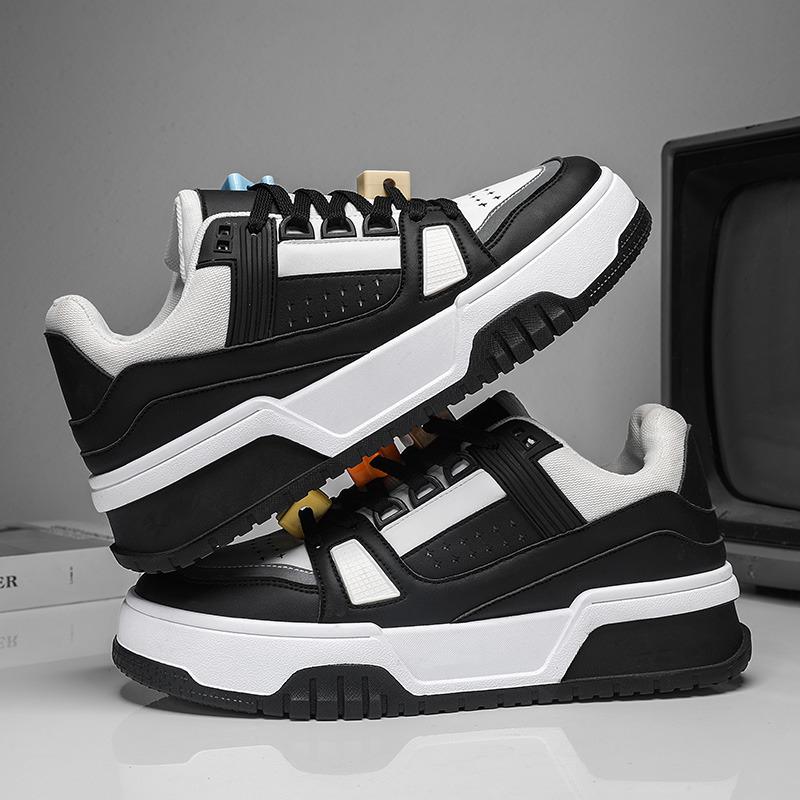 Fashion Trend Platform Sneakers Men Fashion Design Green Men's Skateboard Shoes Outdoor Leather Casual Sports Shoes Men tenis masculino