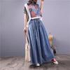Elastic Waist Loose-Fit Plus Size Women's Jeans Slimming Wide-Leg Ground-Length Simple Culottes Casual Pants Spring