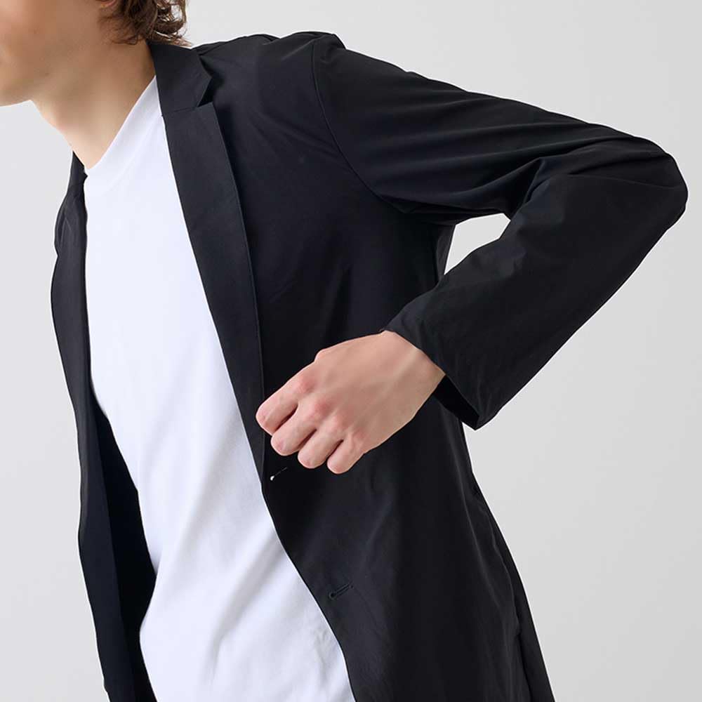 Tailored Jacket BODY WILD Lightweight Quick Dry Stretch Material Washable Black [Gunze] Men's