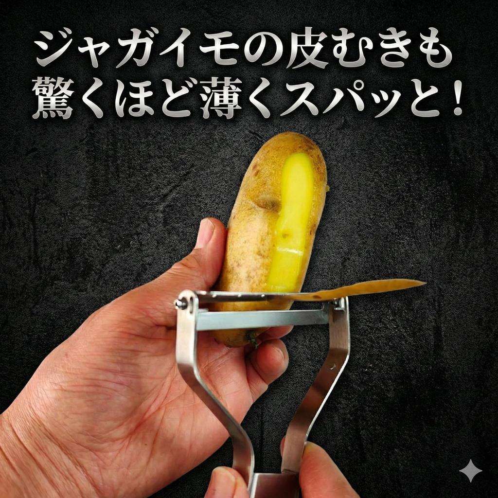 Wada Shoten King Stainless Steel 420J2 Manual Vegetable for Shredding Cabbage Peeler, All-Stainless Steel, High-Quality Blade, Peeler,