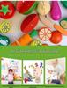 Qie Qie Le Kids' Educational Wooden Kitchen Toy Set: Magnetic Fruits & Vegetables for Ages 4-6