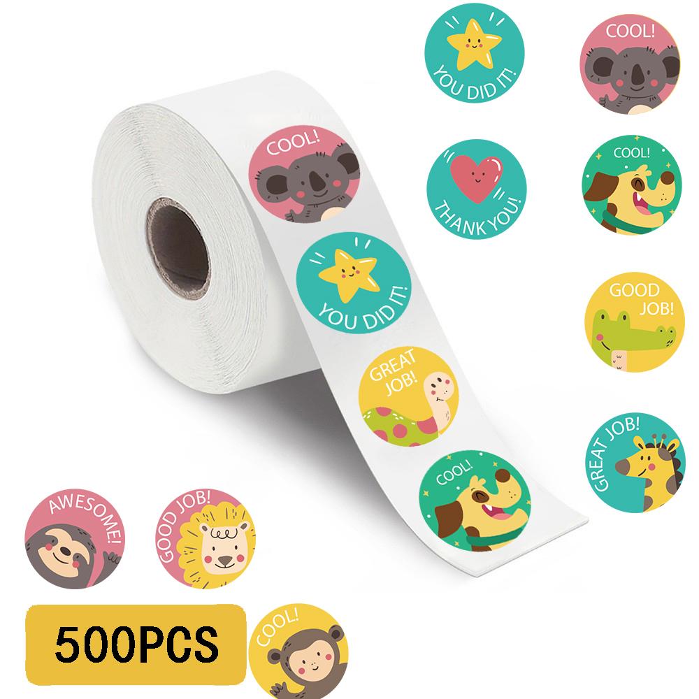 500/1000PCS Teacher Rewards Rall Stickers Gifts Personalize Phone Casual Laptop Luggage Gift Casual Home Decoration Decals Stick