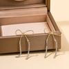 Sparkling Diamond Bowknot Dangle Earrings Sophisticated Diamond Bowknot Earrings Fashionable Ear Hooks Jewelry for Women