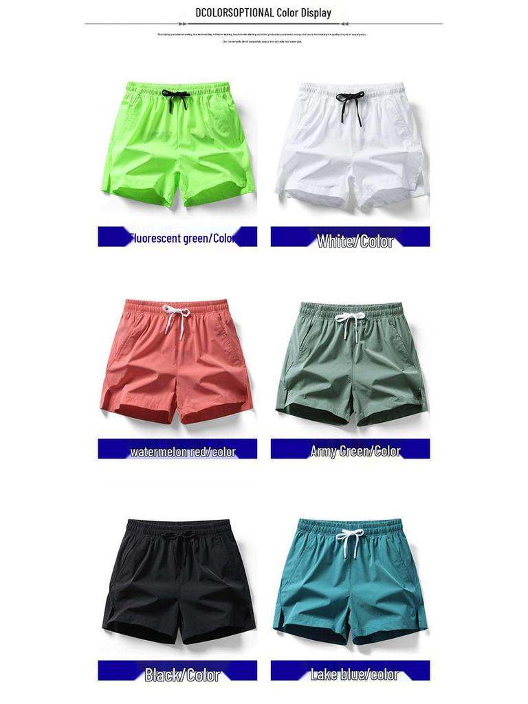 Men's Quick-Dry Ice Silk Running Shorts – Summer Casual Thin Fitness Shorts