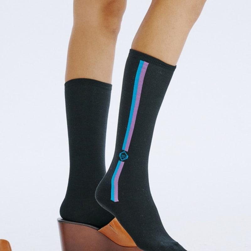 

WNDERKAMMER Logo Socks_Black F