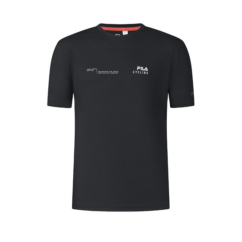 New FILA CYCLING T Shirt Men's Pitch Black BK A11M528108F-BK