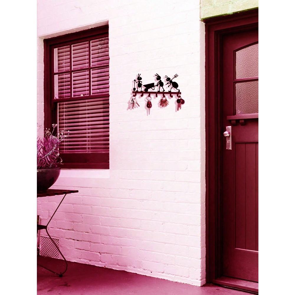 Metal Wall Mount Key Holder Heavy Duty Keychain Organizer Ant Design Entryway Storage Hanger