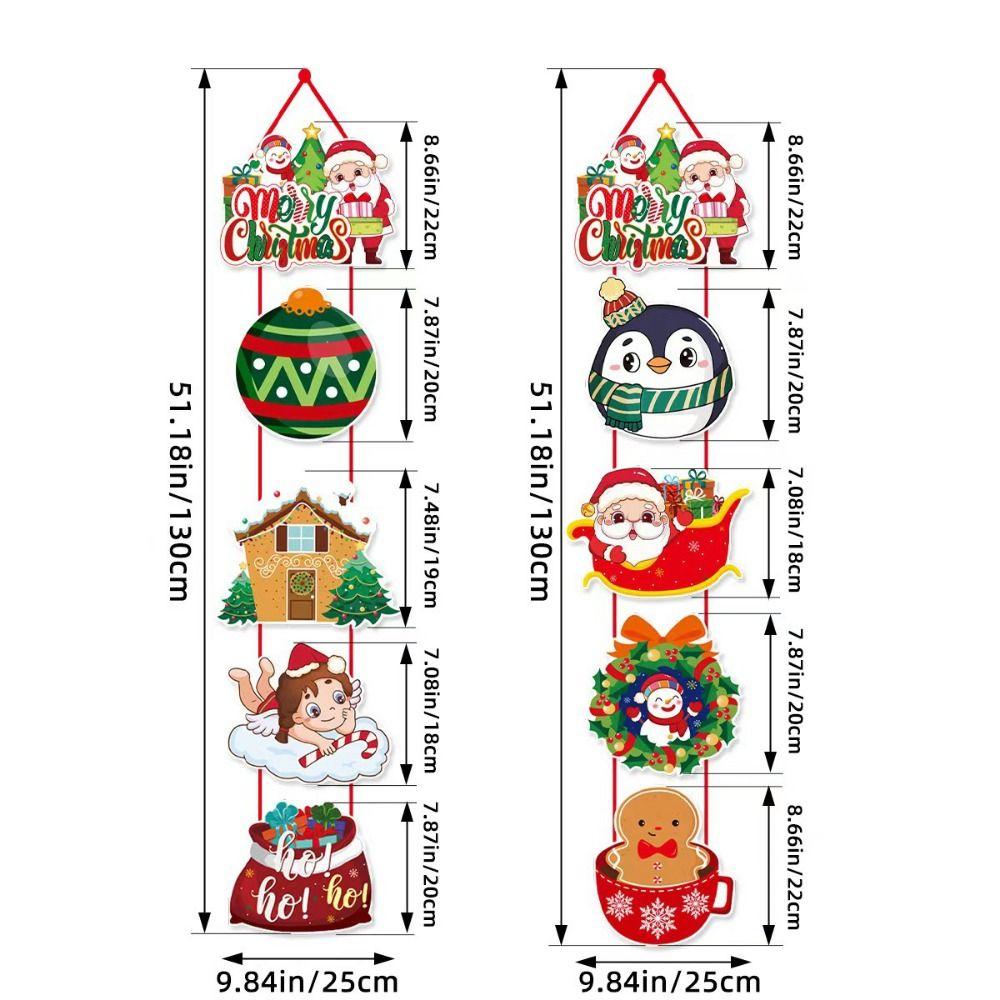 Multicolor Merry Christmas Door Hanger Santa Clause Christmas Tree Ornament  Home Decoration