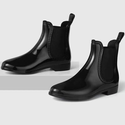 Women's Chelsea Rain Shoes Comfortable Anti Slip Waterproof Garden Shoes Fashion Rubber Sole Rain Boots Ladies