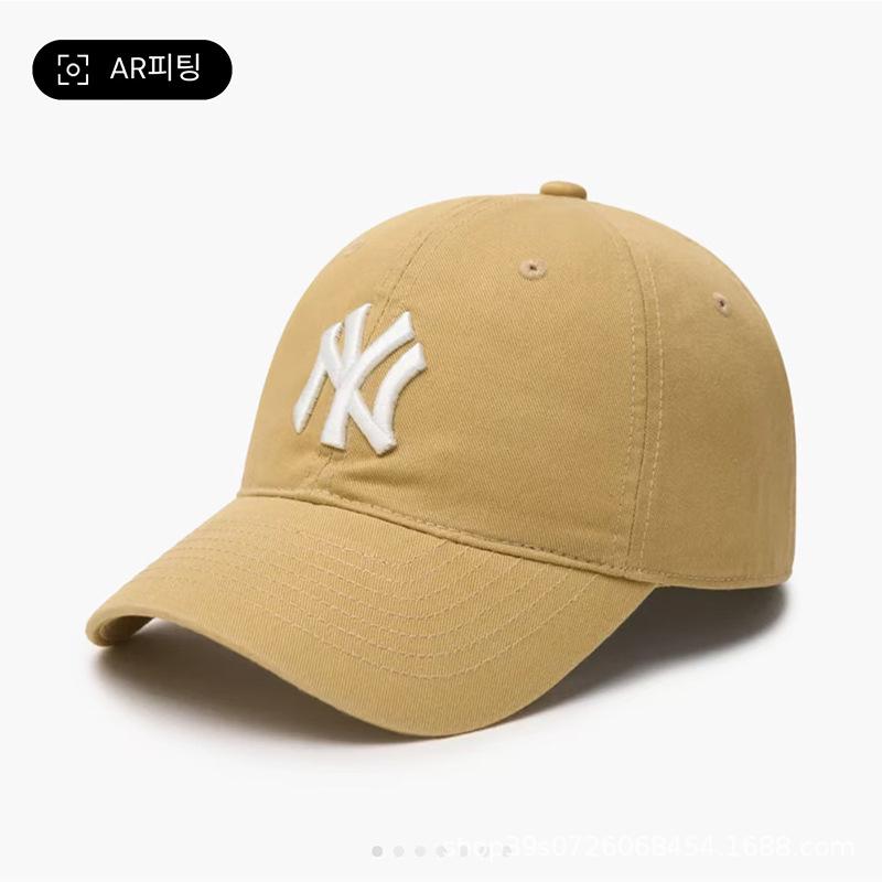 Korea MLB NY Yankees Verstellbare Baseballkappe, Unisex Softtop mit großem Logo und LA Duckbill-Design.