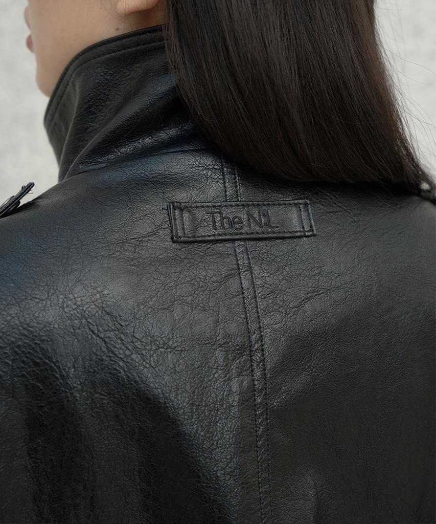 The N:L Turn Leather Jacket - [Black]
