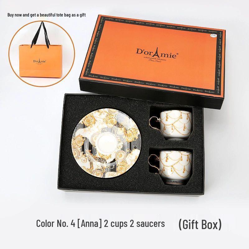 

Pine Rhyme Retro Ceramic Turkish Espresso Cup & Saucer Set