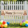 Outdoor Foto Hintergrund Großes Happy Birthday Hof Banner Schild, 70 x 15 Zoll Dekoration Kulisse für Jungen Mädchen Partyzubehör Wandbehang Innen